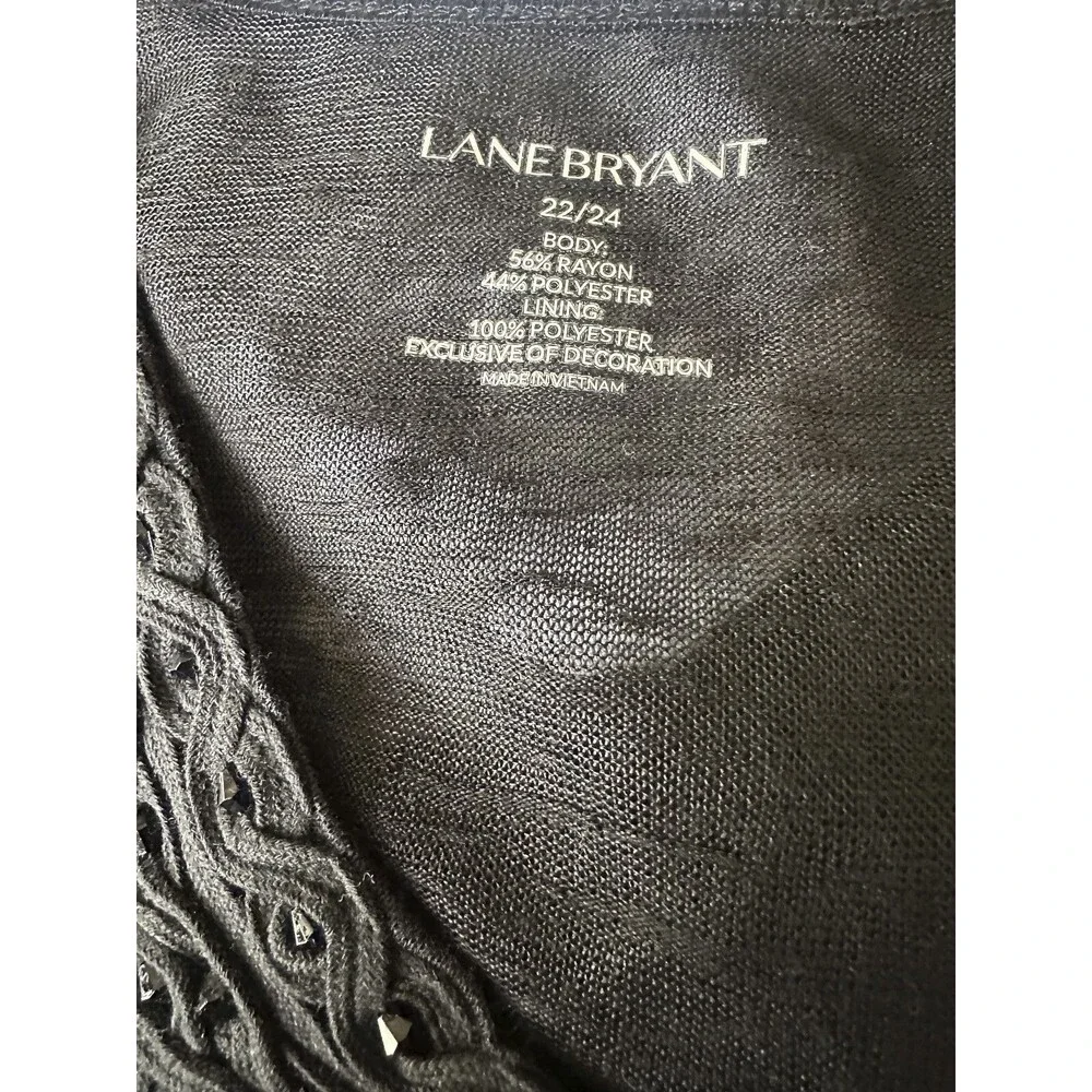 ✨2/$20 NWT Lane Bryant Sleeveless Embellished Rhinestone Top Size 22/24 HW452 - Picture 12 of 16
